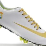 White And Gold Soccer Cleats